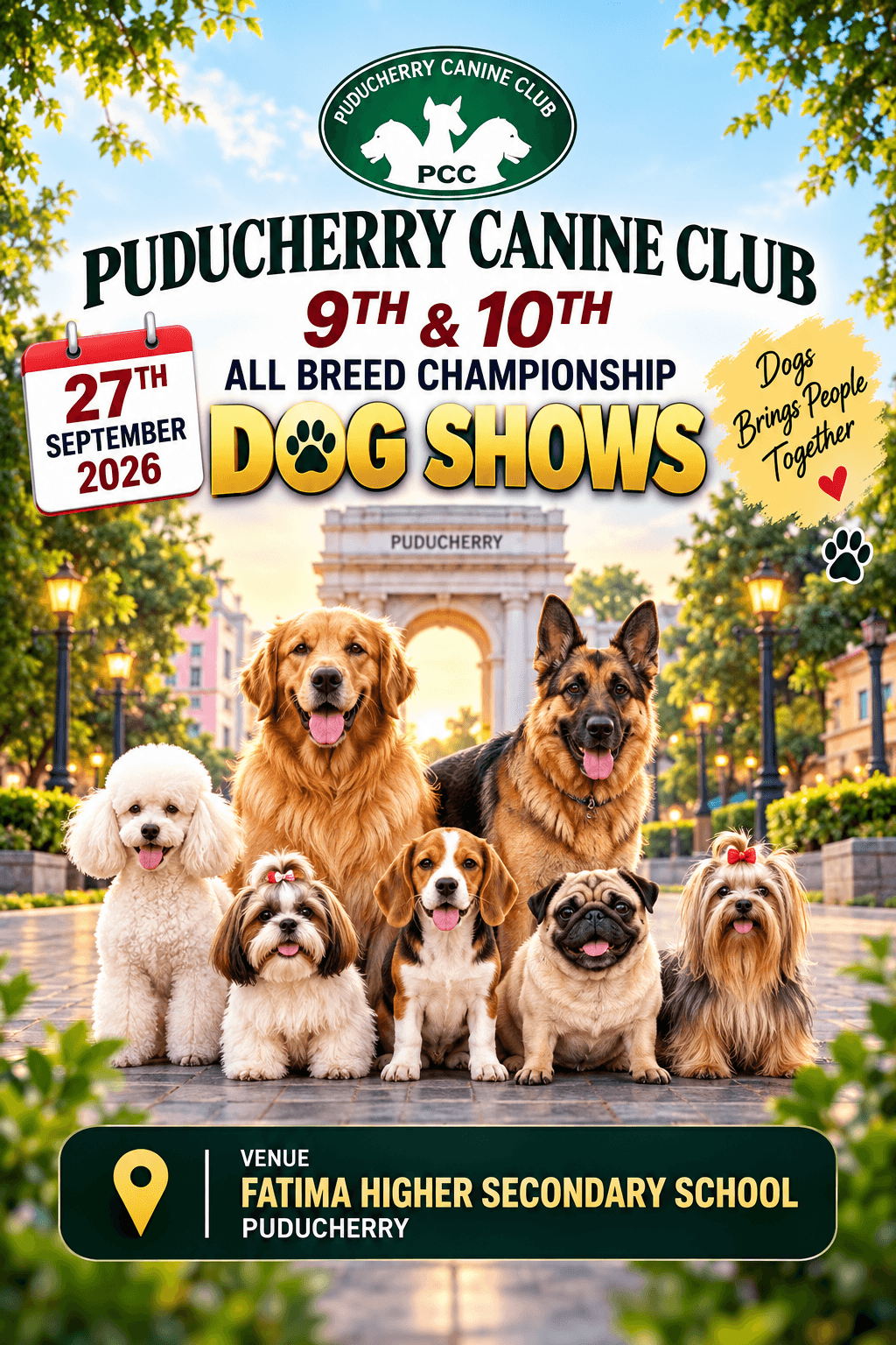Puducherry Canine Club – 9th & 10th All Breed Championship Dog Shows — photo 1