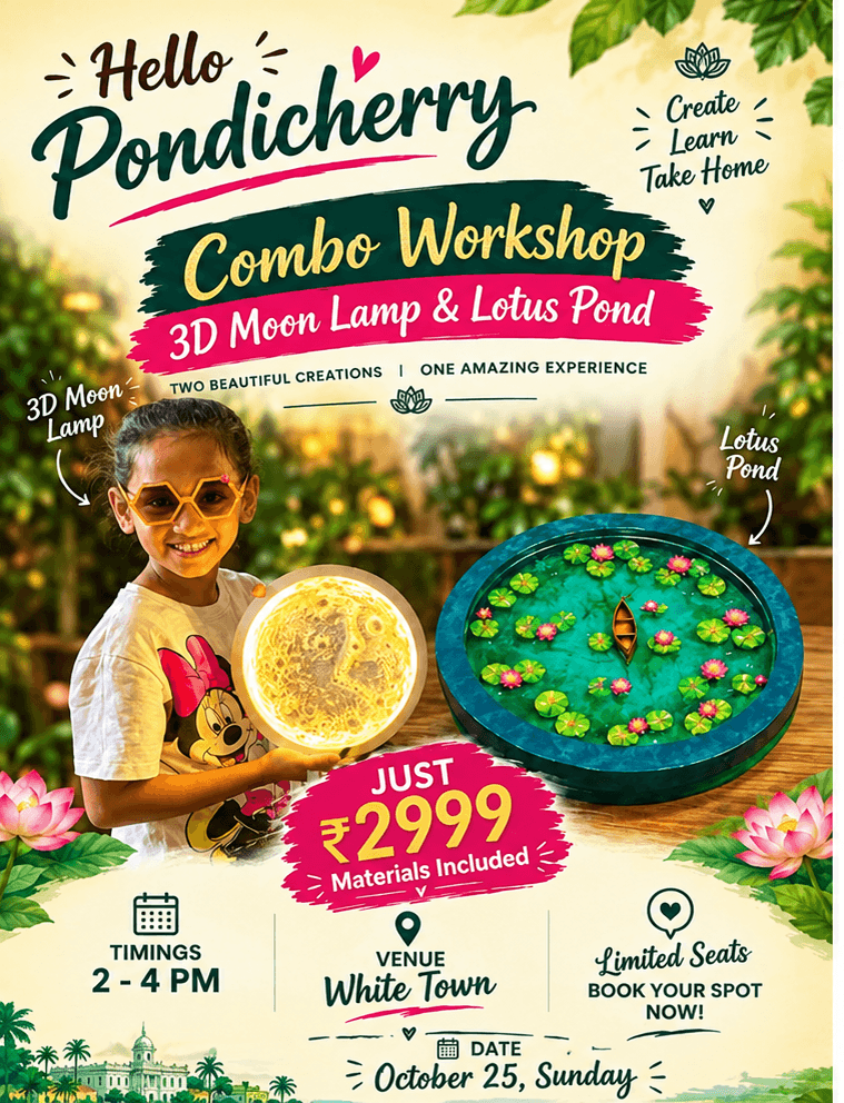 Combo Workshop (3DMoon Lamp & Lotus Pond) — photo 1